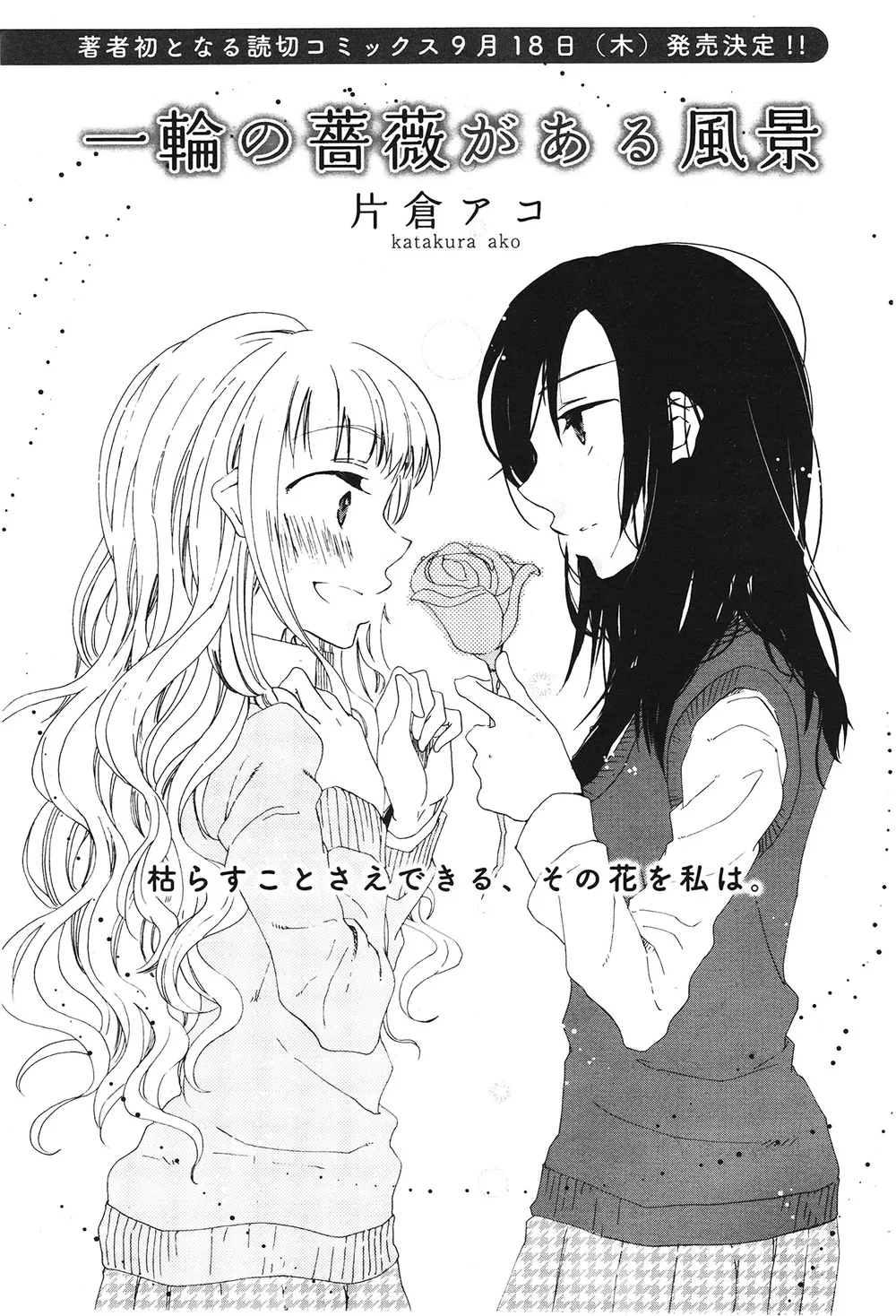 「一輪の薔薇がある風景」表紙
