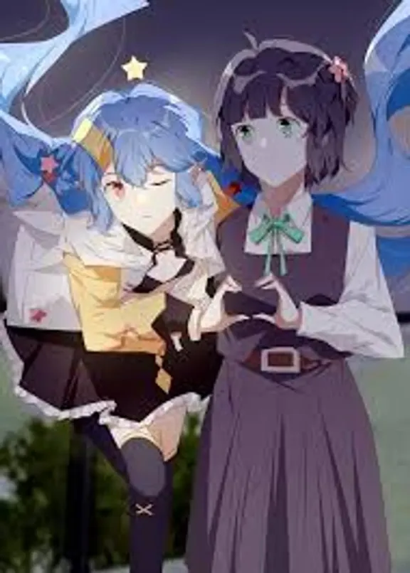 願い事をすると、空から星が降りてきた